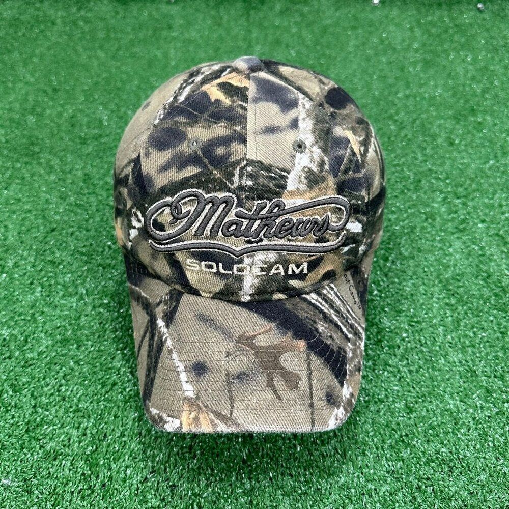 Matthews Solocam Trebark Baseball Hat Camo One Size Fits All Made in USA Strap